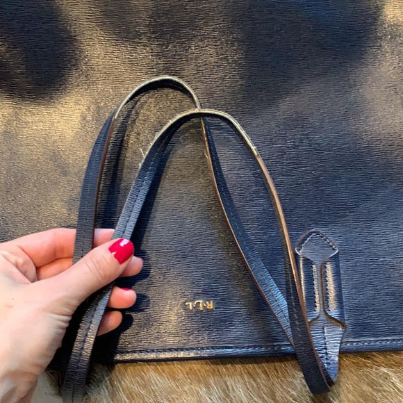 RLL Ralph Lauren navy purse tote - Picture 10 of 14